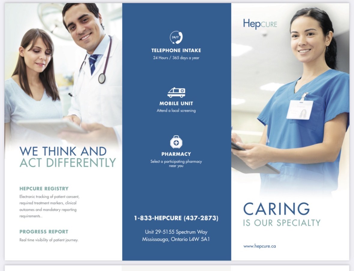 HepCURE trifold — Caring is our specialty